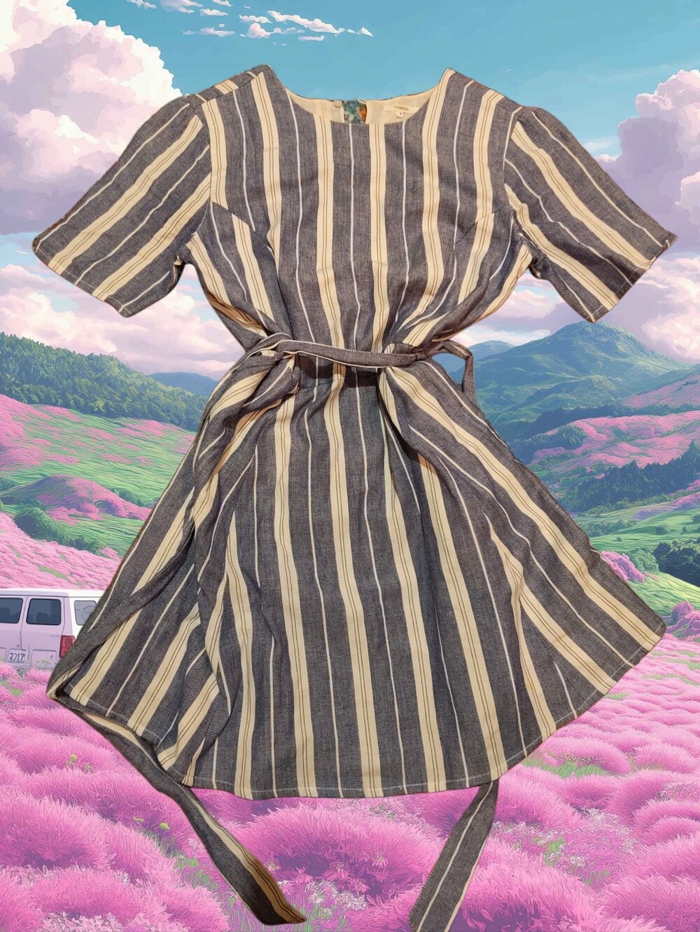 TULAROSA Iris Striped Mini Dress
